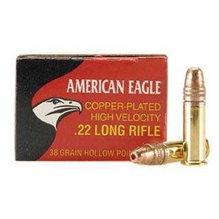 FEDERAL - AMERICAN EAGLE AMMO 22 LONG RIFLE 38GR COPPER PLATED HP