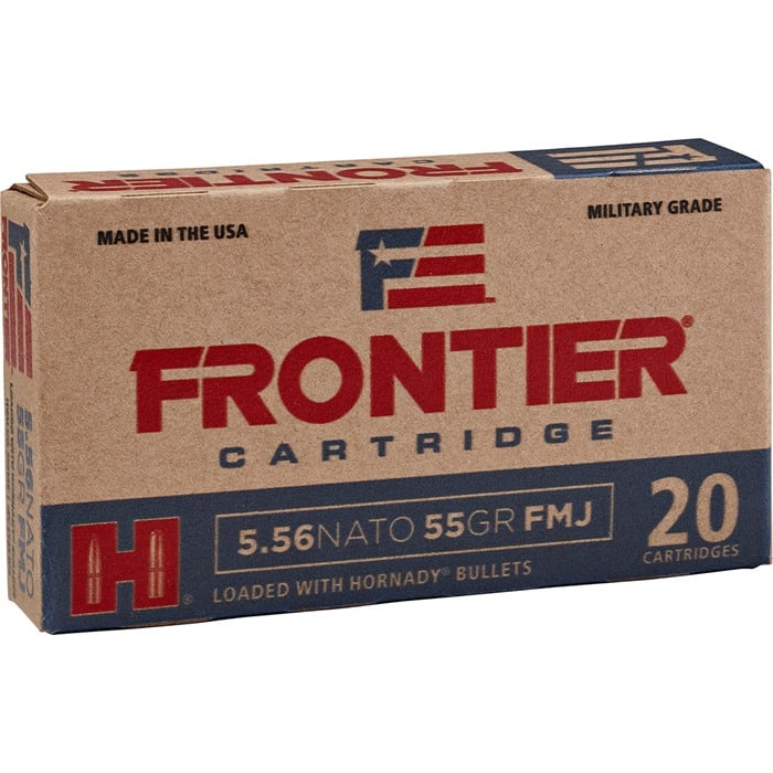 HORNADY - FRONTIER AMMO 5.56MM NATO 55GR FMJ M193