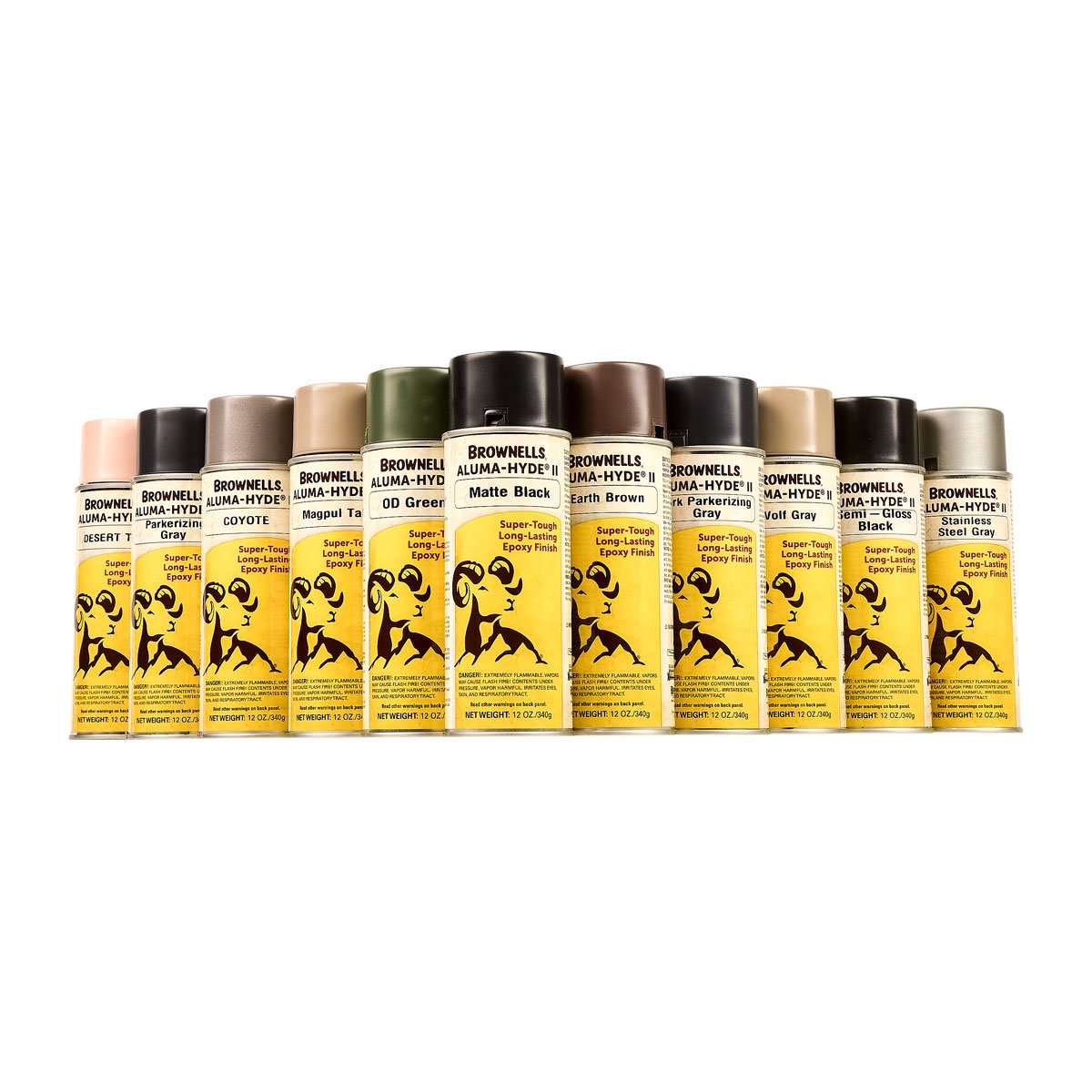 BROWNELLS AlumaHyde II 12 oz Matte Black Aerosol SKU 430107432