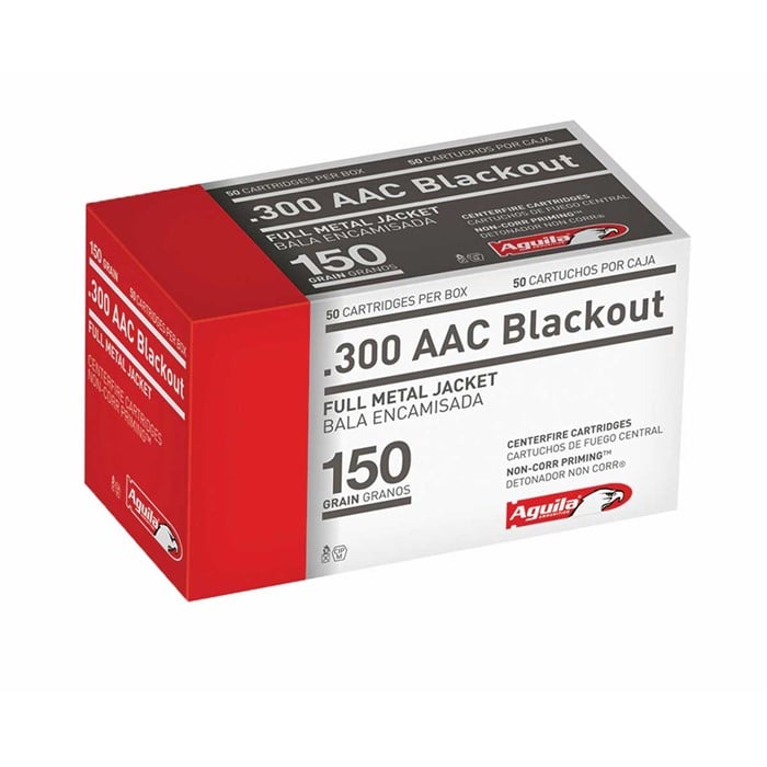 AGUILA - 300 AAC BLACKOUT 150GR FMJ RIFLE AMMO