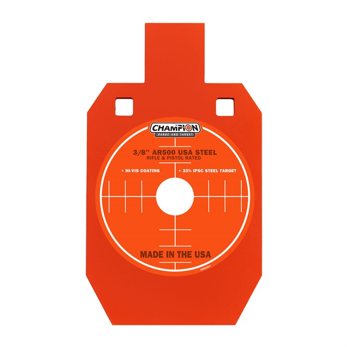 CHAMPION TARGETS - CENTER MASS 3/8&quot; IPSC AR500 STEEL TARGETS