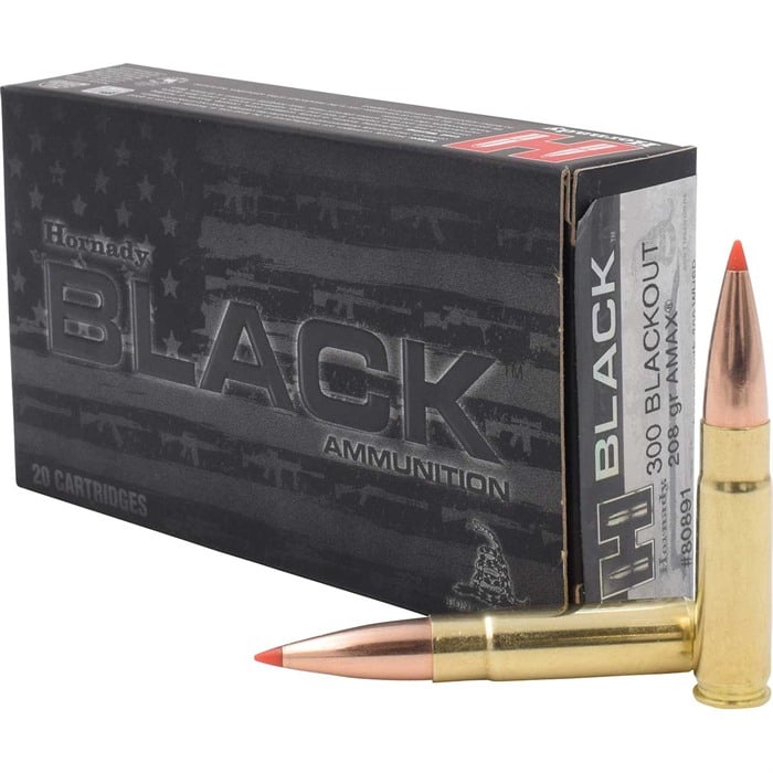 HORNADY - BLACK AMMO 300 AAC BLACKOUT 208GR A-MAX