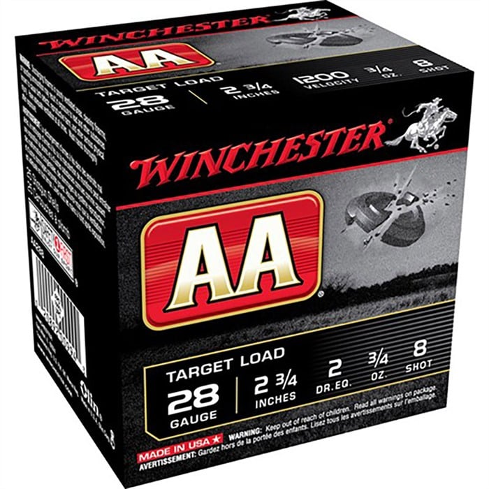 WINCHESTER - AA TARGET AMMO 28 GAUGE 2-3/4" 3/4 OZ #8 SHOT