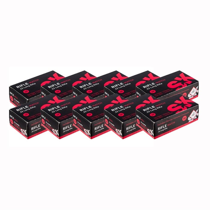 SK - RIFLE MATCH AMMO 22 LONG RIFLE 40GR LEAD ROUND NOSE