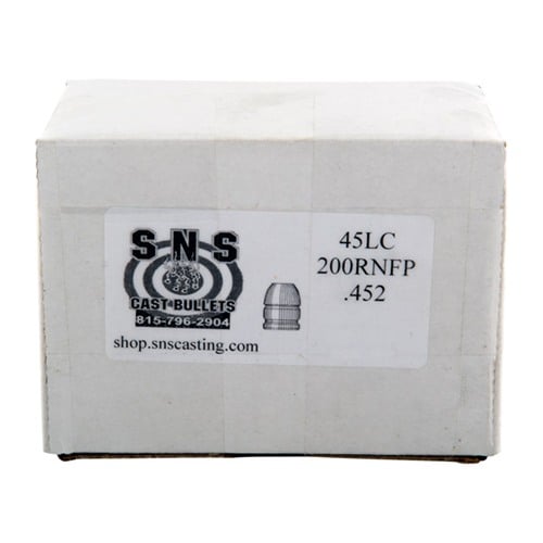 SNS CAST BULLETS Round Nose Flat Point 45 Cal (.452