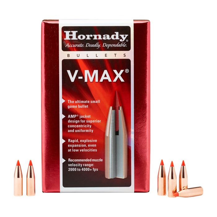 HORNADY V-MAX® 5.45mm (0.2215") 60gr Polymer Tip Flat Base 100/Box