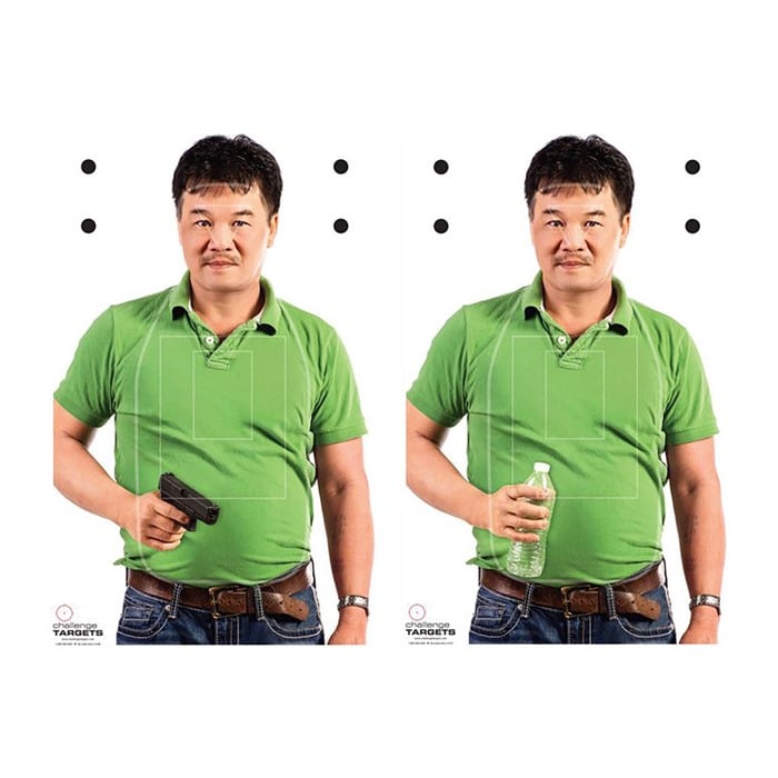 CHALLENGE TARGETS SHOOT / NO SHOOT PAPER TARGET ASSORTMENT