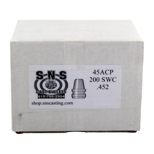 SEMI-WAD CUTTER .45 CALIBER CAST LEAD SWC HANDGUN BULLETS