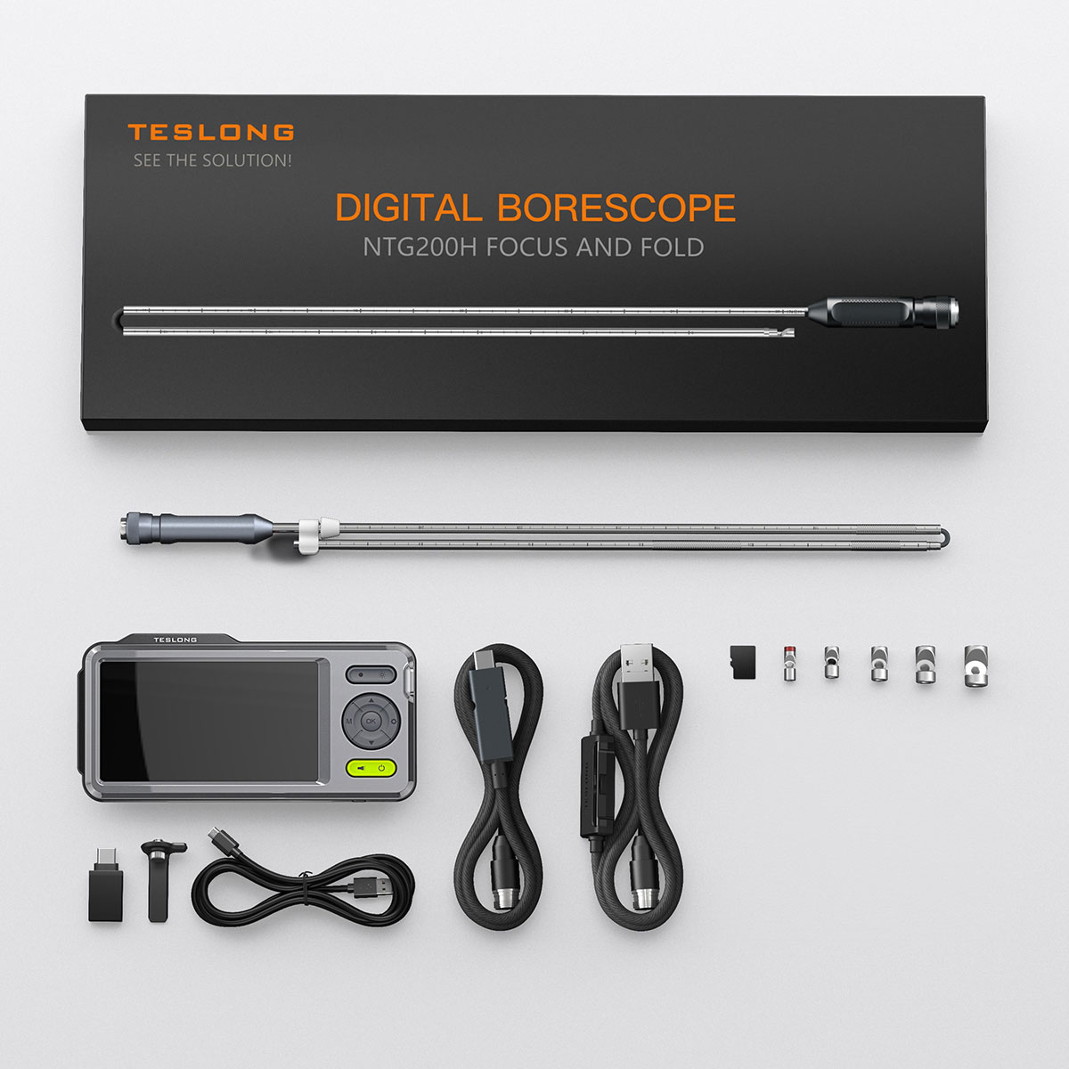 Teslong NTG200H FOCUS AND FOLD RIFLE BORESCOPE WITH 5" HD SCREEN