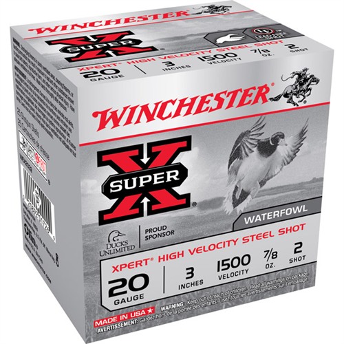WINCHESTER - XPERT HV AMMO 20 GAUGE 3" 7/8 OZ #2 STEEL SHOT