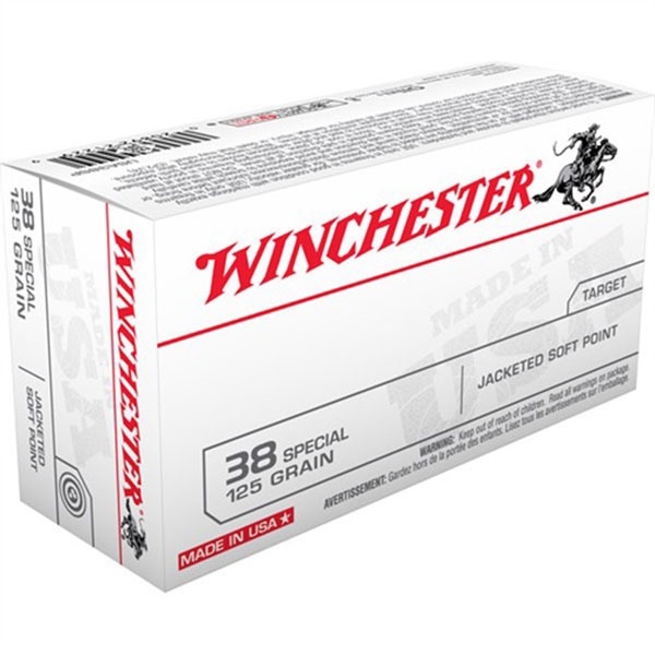 WINCHESTER - USA WHITE BOX AMMO 38 SPECIAL 125GR JSP