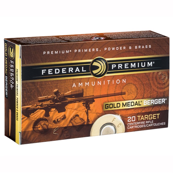 FEDERAL - GOLD MEDAL BERGER AMMO 6.5 CREEDMOOR 130GR BERGER HYBRID OTM