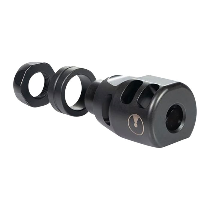 Ultradyne USA Lithium 9mm PCC Compensator Muzzle Brake 1/2-28 Thread, Black Nitride  - UD11030
