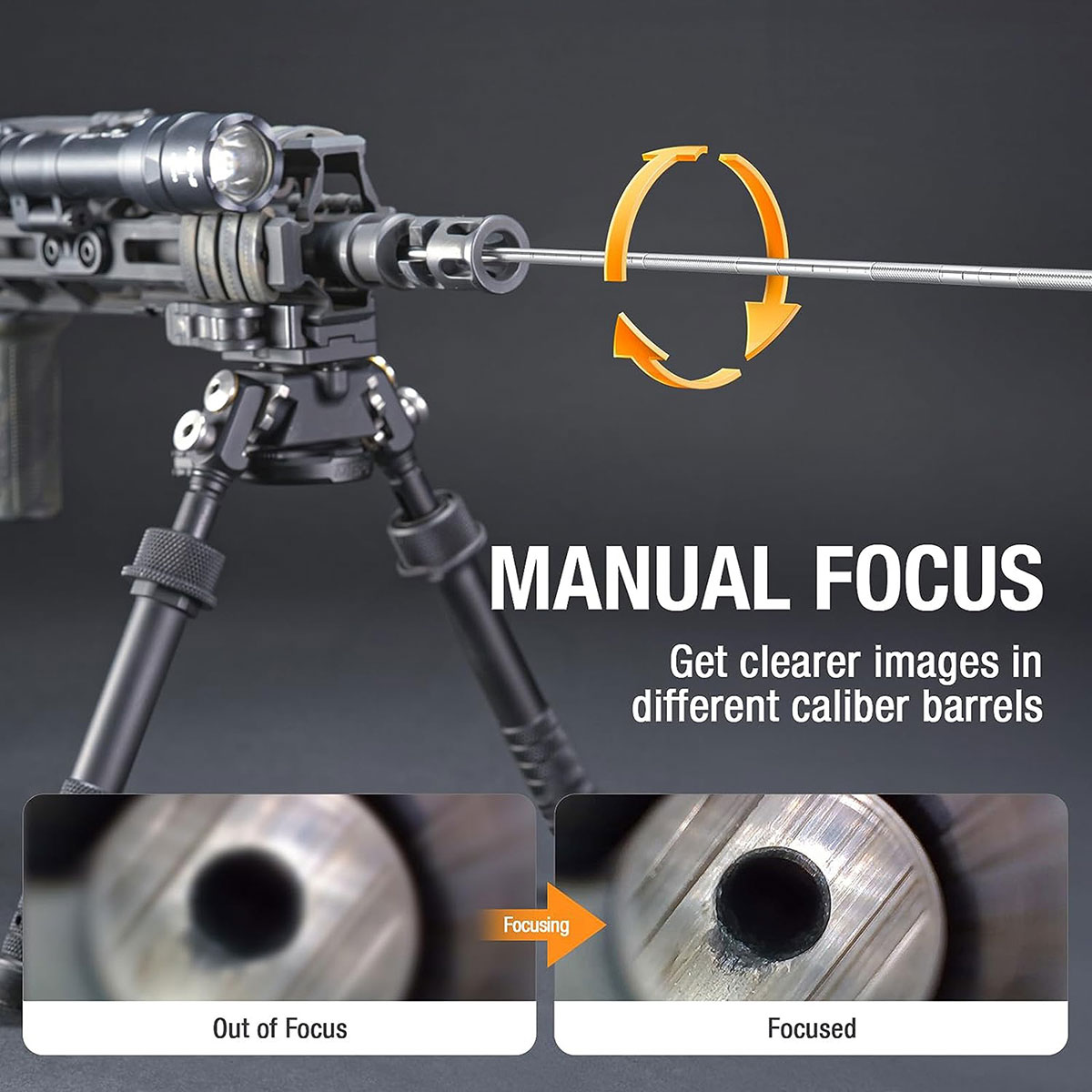 Teslong NTG200H FOCUS AND FOLD RIFLE BORESCOPE WITH 4.5" IPS SCREEN