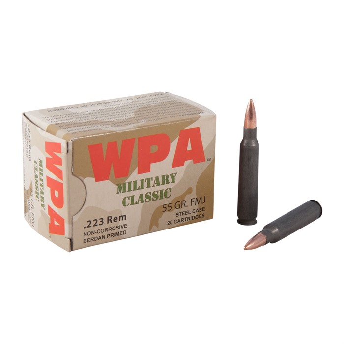 WOLF - MILITARY CLASSIC AMMO 223 REMINGTON 55GR FMJ