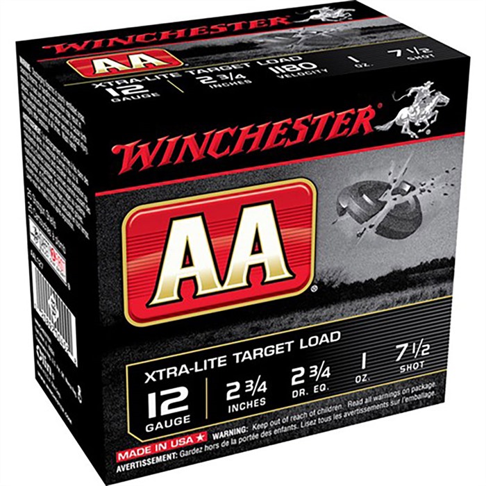 WINCHESTER - AA EXTRA LIGHT AMMO 12 GAUGE 2-3/4&quot; 1 OZ #7.5 SHOT
