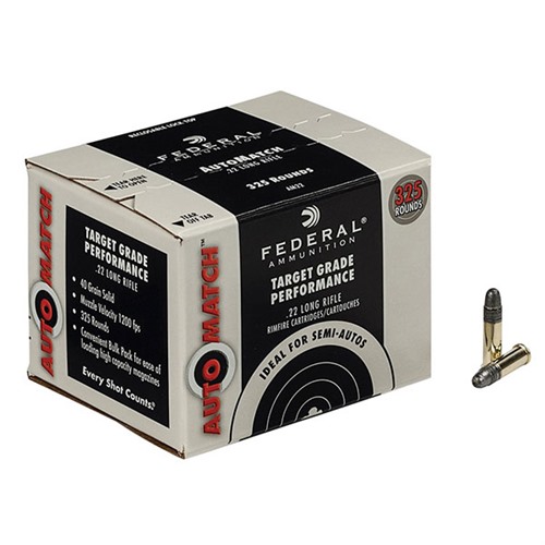 FEDERAL - AUTOMATCH TARGET AMMO 22 LONG RIFLE 40GR LEAD ROUND NOSE