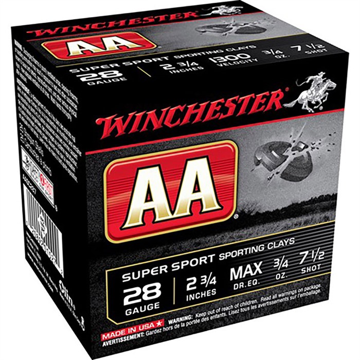 WINCHESTER - AA TARGET AMMO 28 GAUGE 2-3/4" 3/4 OZ #7.5 SHOT