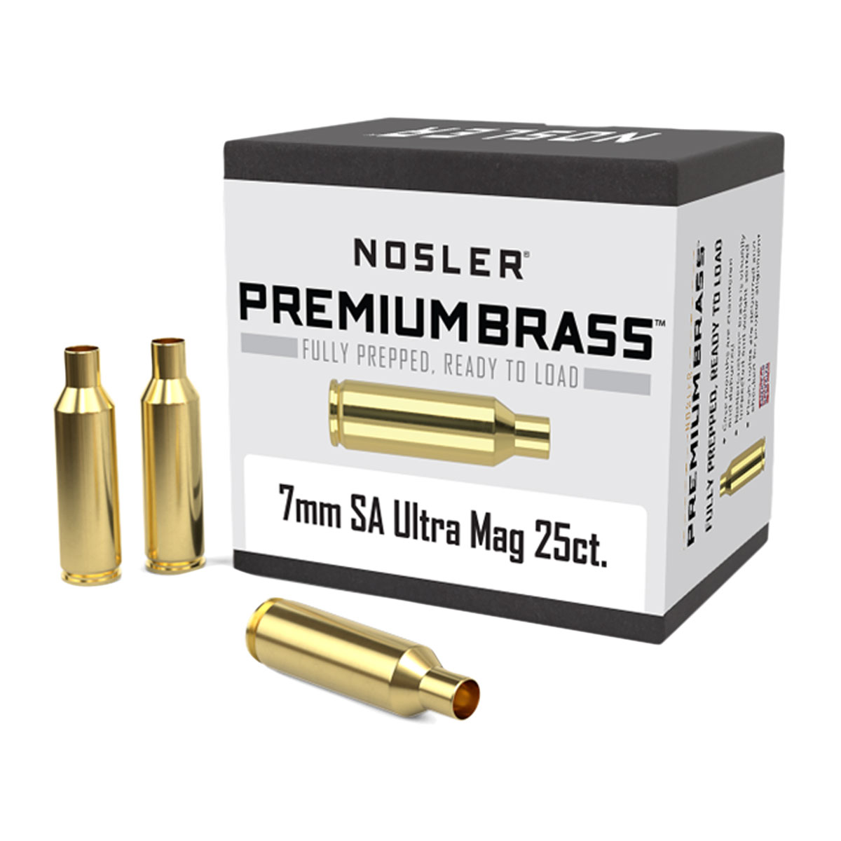 NOSLER, INC. 7MM REMINGTON SAUM BRASS CASE