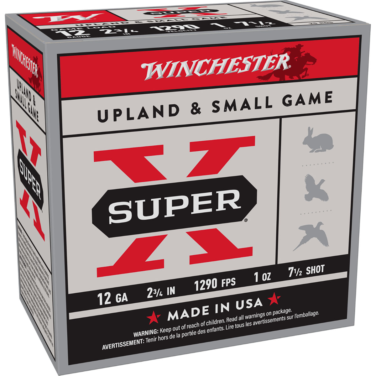 WINCHESTER Super-X 12 Gauge 2-3/4" 1oz #7.5 Shot 250 Case