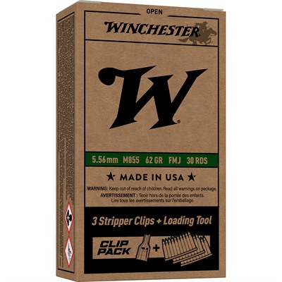 WINCHESTER - USA WHITE BOX M855 5.56MM RIFLE AMMO WITH STRIPPER CLIPS