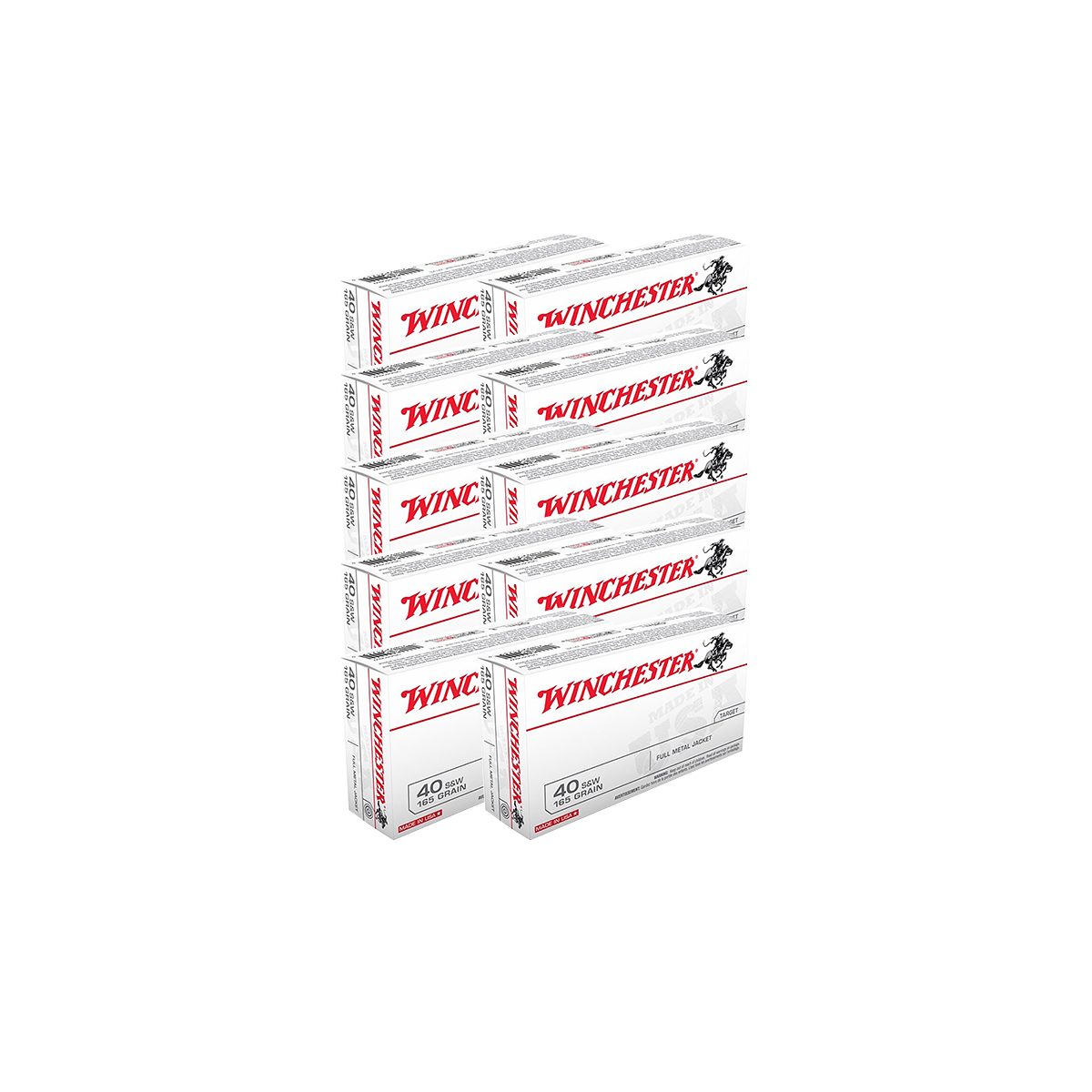 WINCHESTER - USA WHITE BOX 40 S&amp;W HANDGUN AMMO