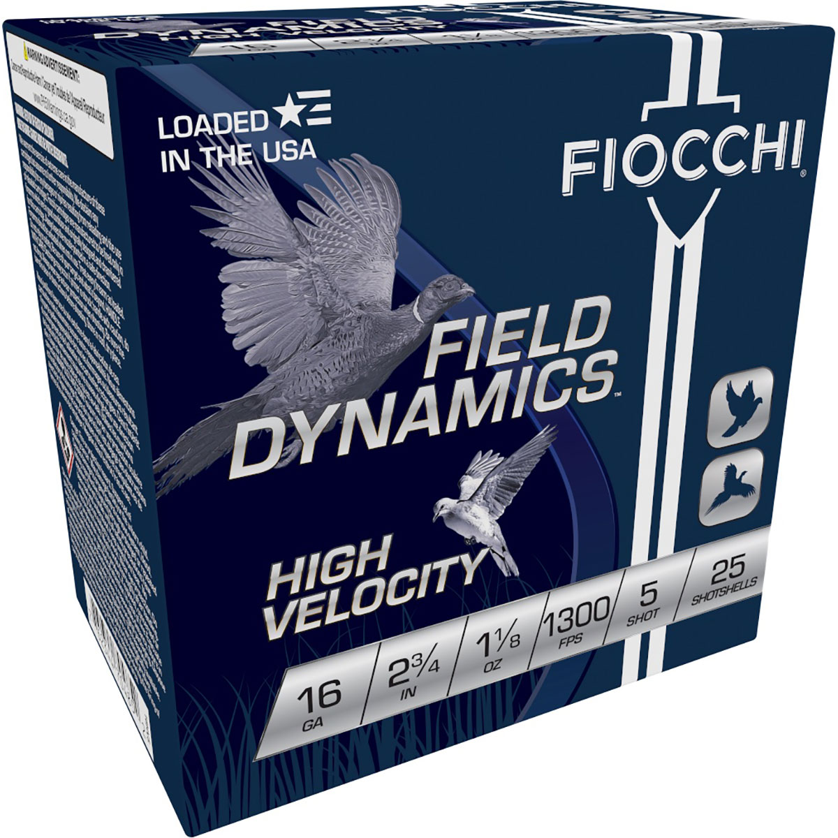 FIOCCHI AMMUNITION - Fiocchi High Velocity Ammo 16ga 2-3/4" 1-1/8oz #5 Shot 25/bx