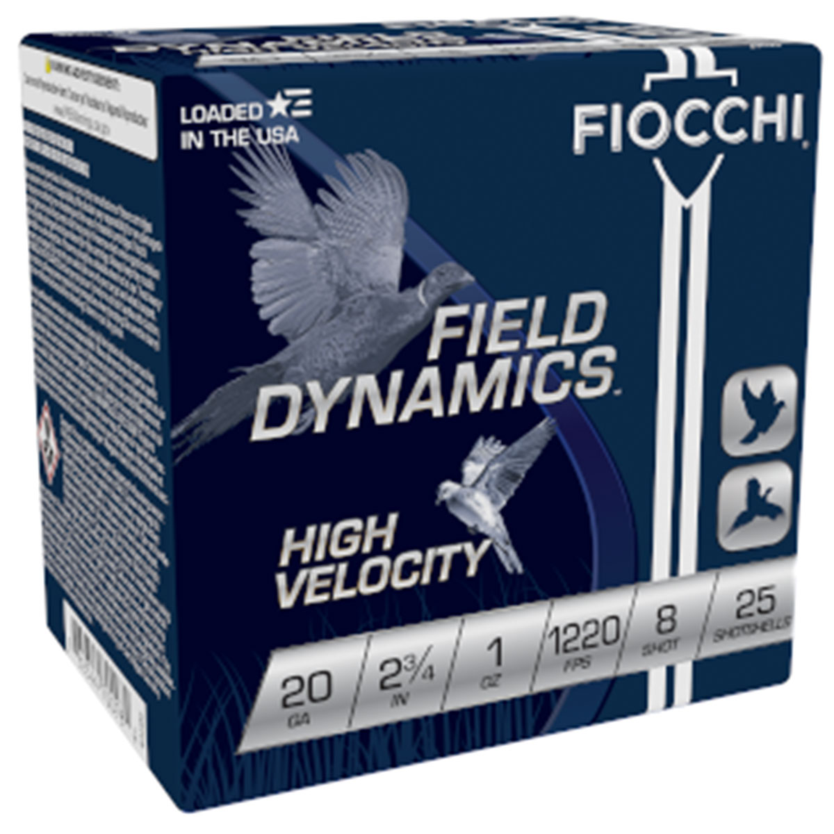 FIOCCHI AMMUNITION Upland Game 20 Gauge 2-3/4" 1oz #8 Shot 25/Box