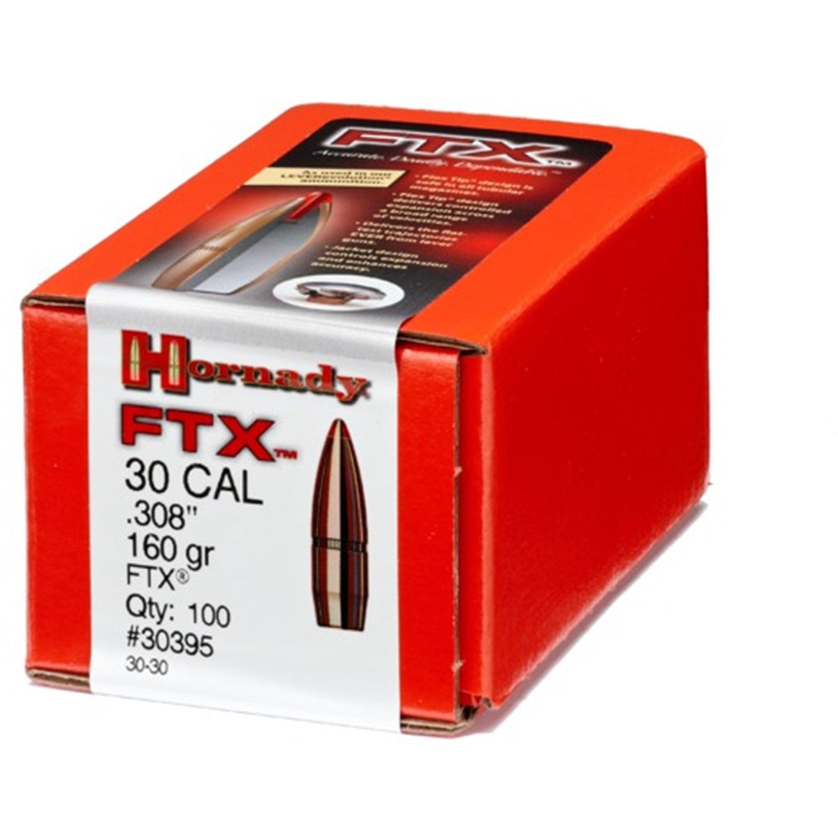 HORNADY FTX 30 Caliber (0.308") 30-30 Winchester 160gr PTBT 100/Box