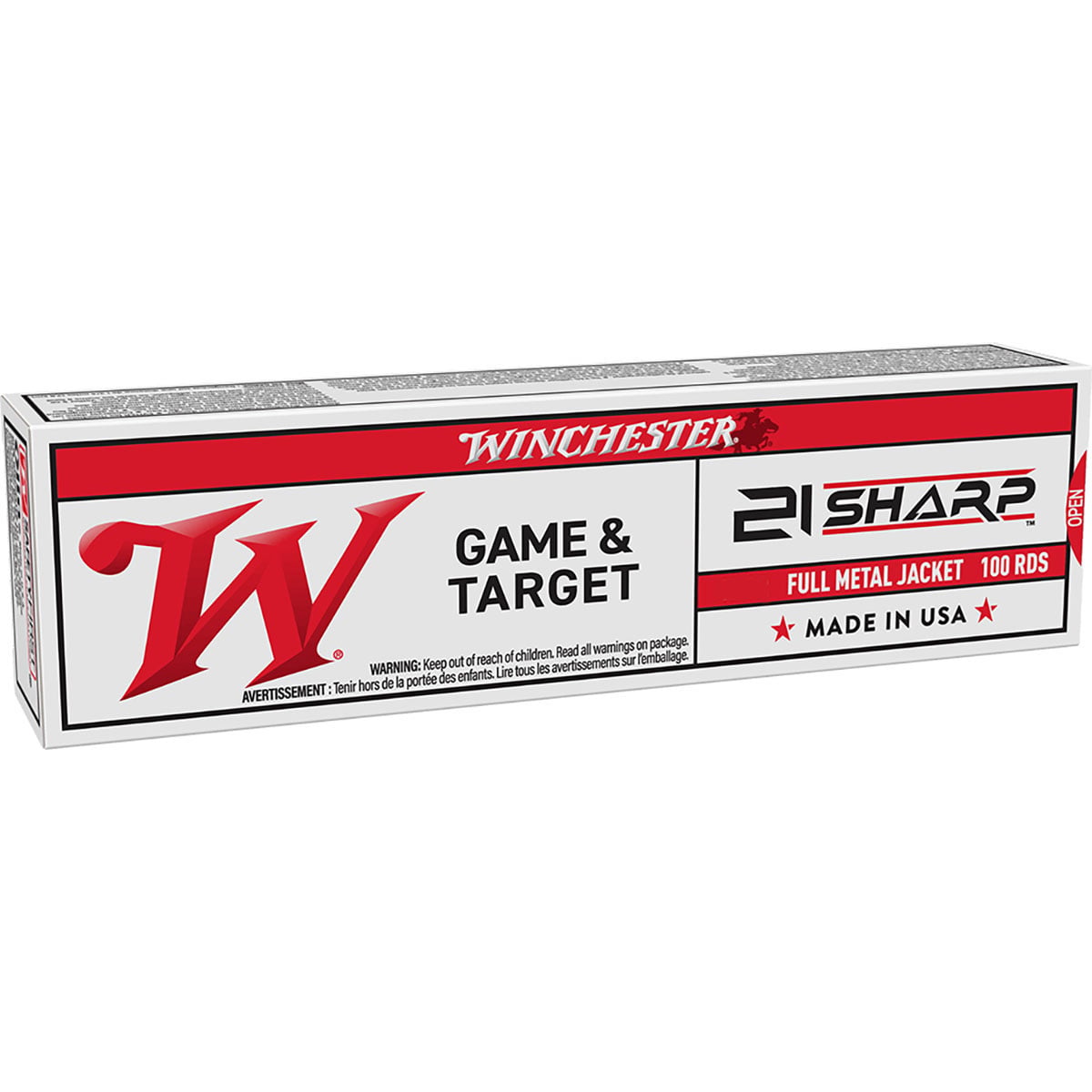 WINCHESTER USA White Box 21 Sharp 42gr Full Metal Jacket 100/Box