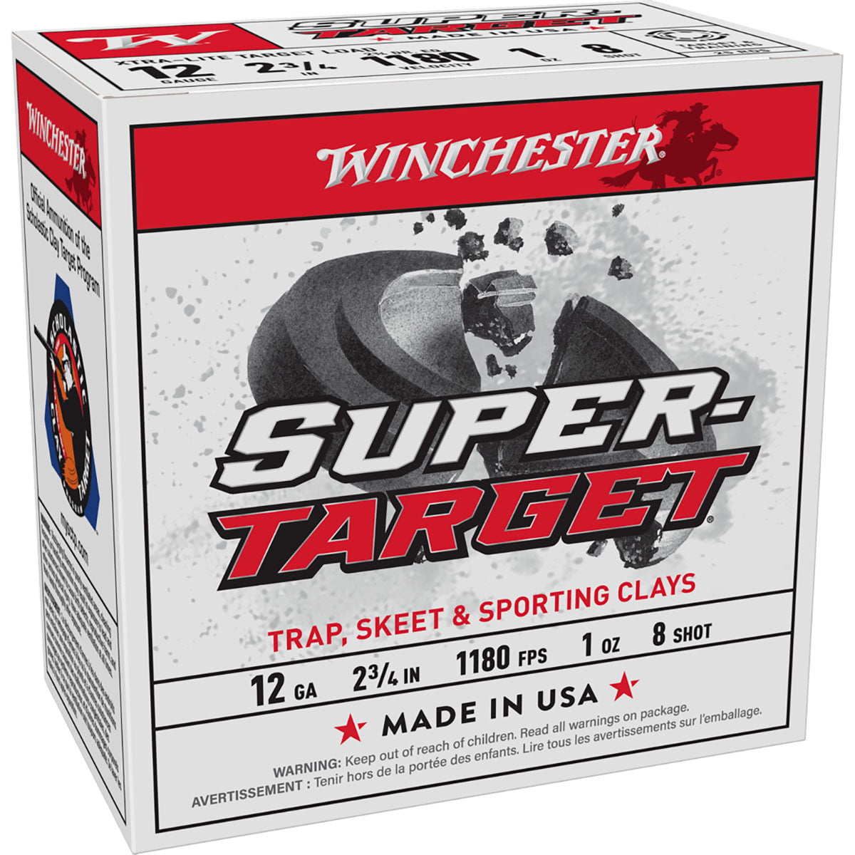 SUPER TARGET 12 GAUGE 2-3/4" 1oz #8 SHOT SHOTGUN AMMO