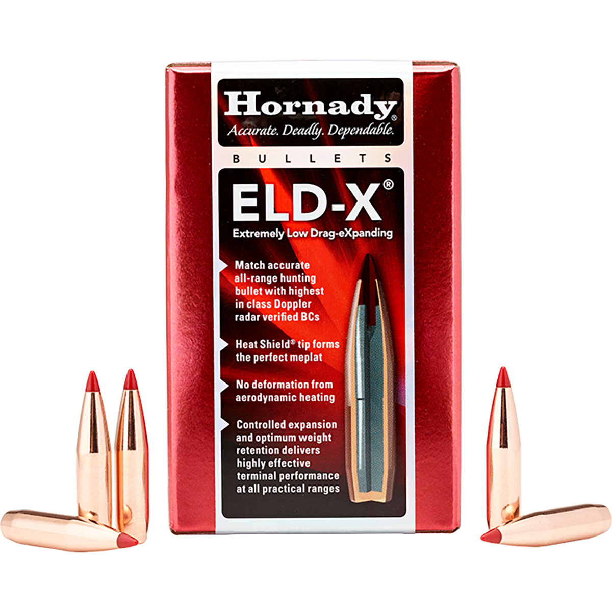 HORNADY - ELD-X® 25MM (0.257”) POLYMER TIPPED BOAT TAIL RIFLE BULLETS