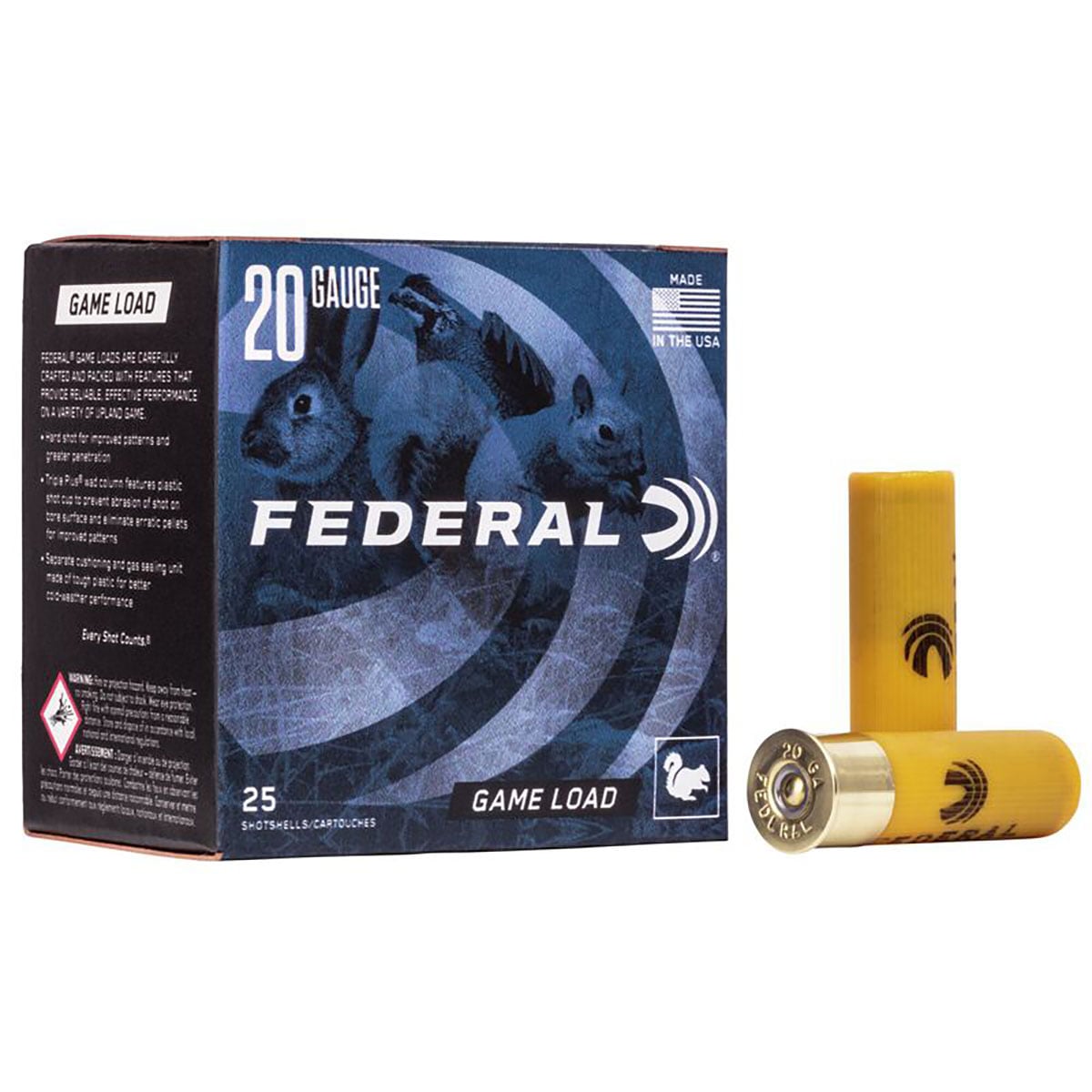 Game Load Upland 20 Gauge 2-3/4" 7/8oz #8 Shot 250/Case