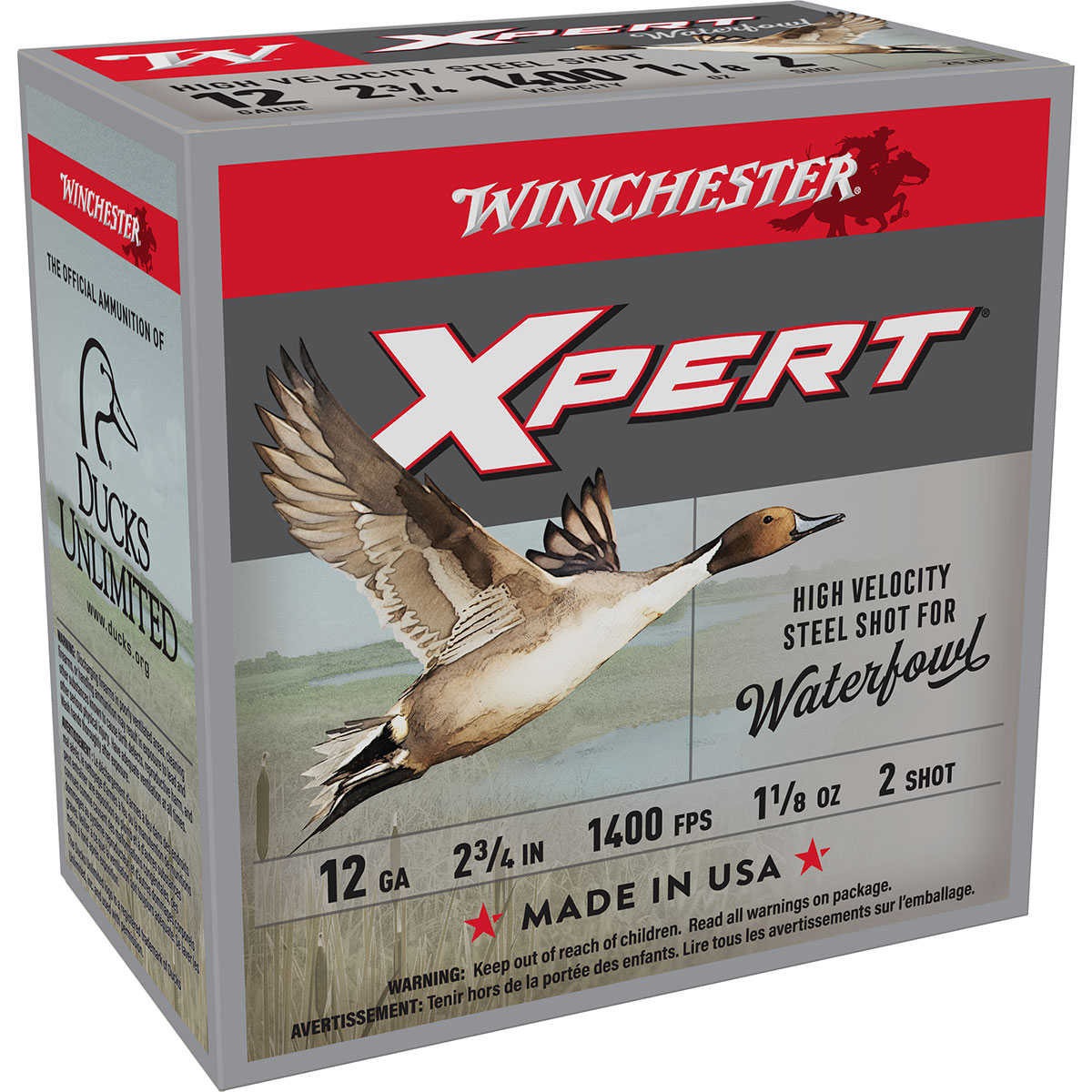 WINCHESTER - XPERT HV AMMO 12 GAUGE 2-3/4" 1-1/8 OZ #2 STEEL SHOT
