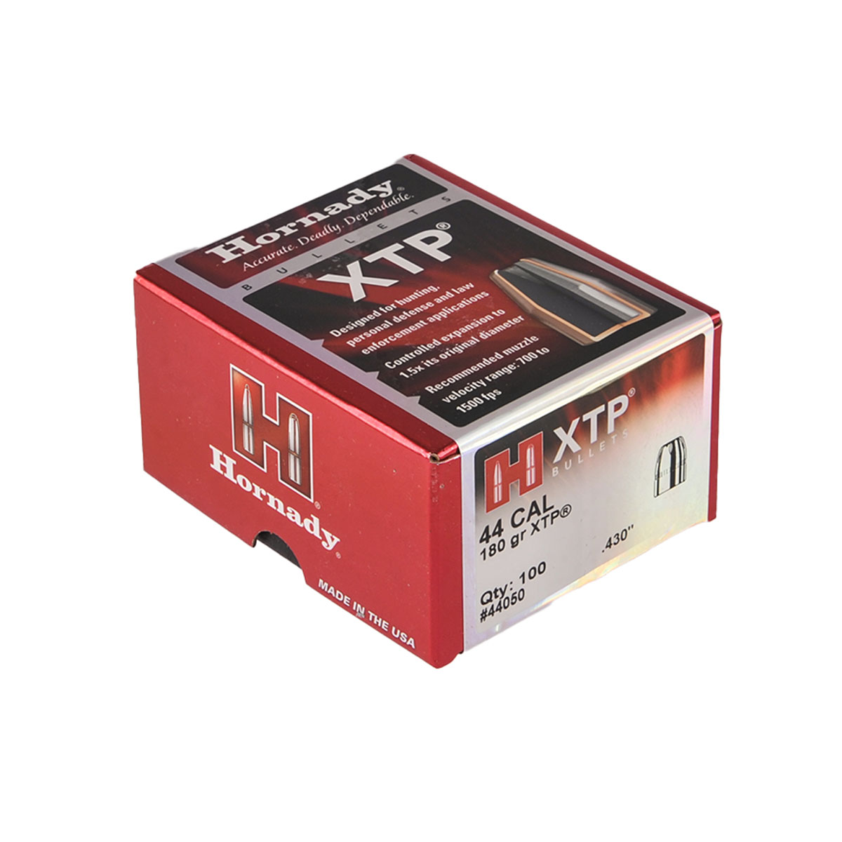 HORNADY - XTP® 44 CALIBER (0.430") JACKETED HOLLOW POINT HANDGUN BULLETS