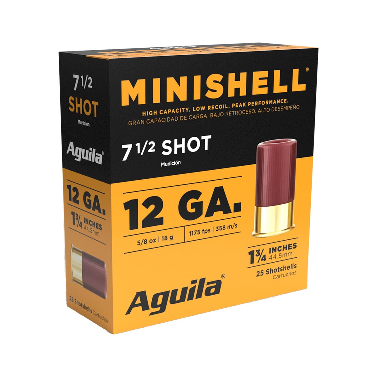 Minishell 12 Gauge 1-3/4" 5/8oz #7.5 Shot 25/Box