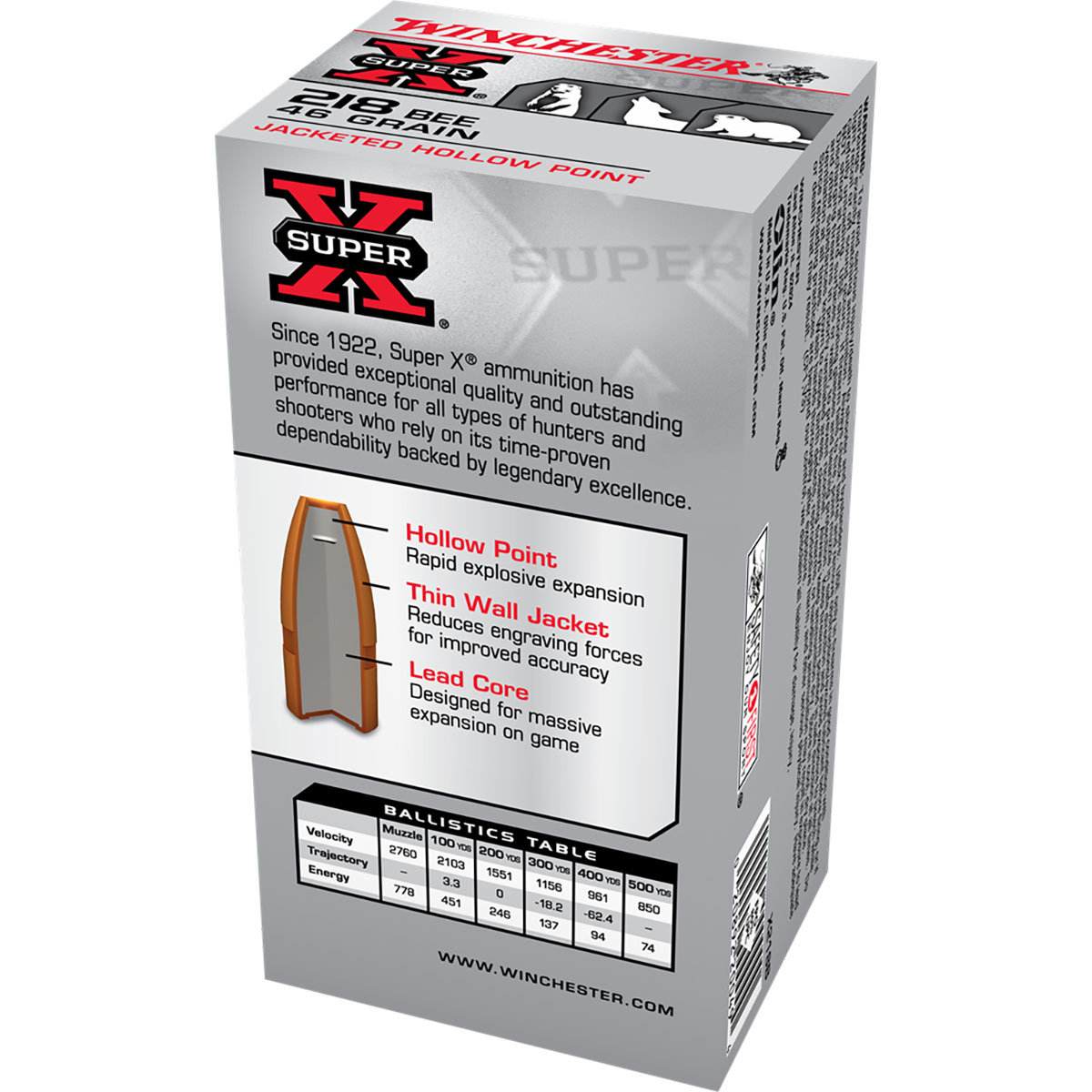 WINCHESTER SUPERX 218 BEE RIFLE AMMO