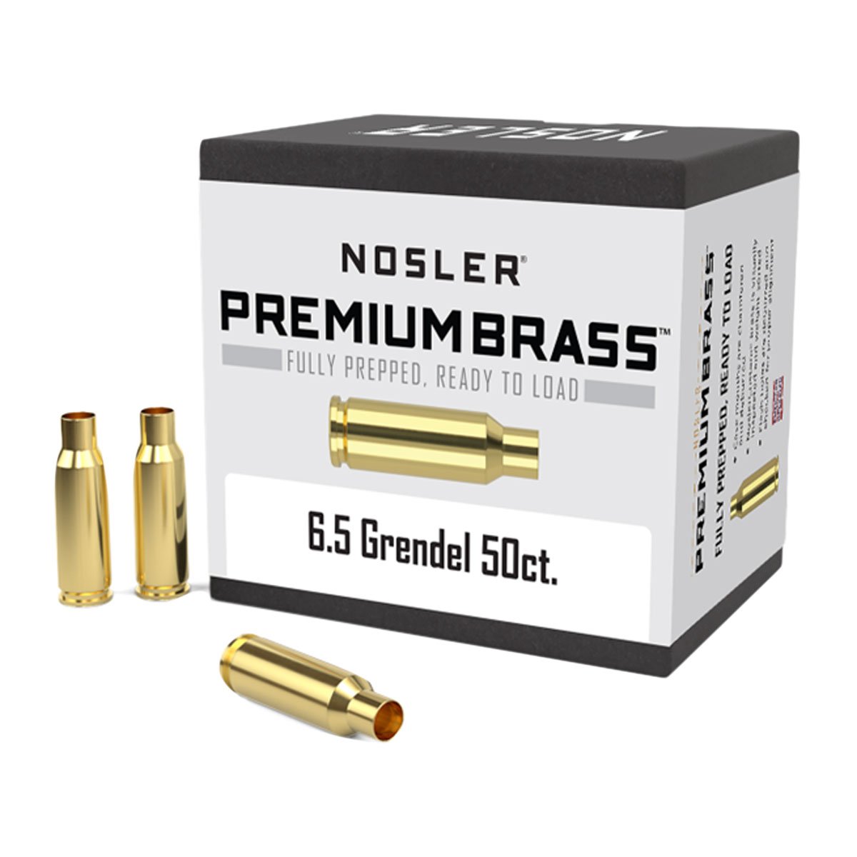 NOSLER, INC. - 6.5 GRENDEL PREMIUM BRASS