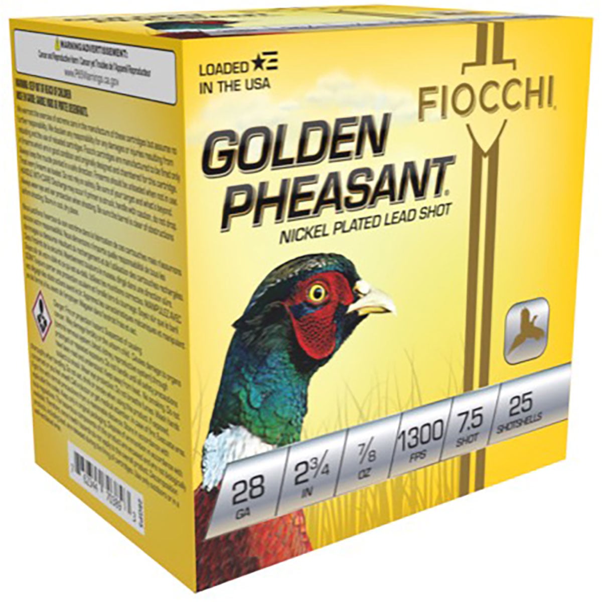 Golden Pheasant 28 Gauge 2-3/4" 7/8oz #7.5 Shot 25/Box