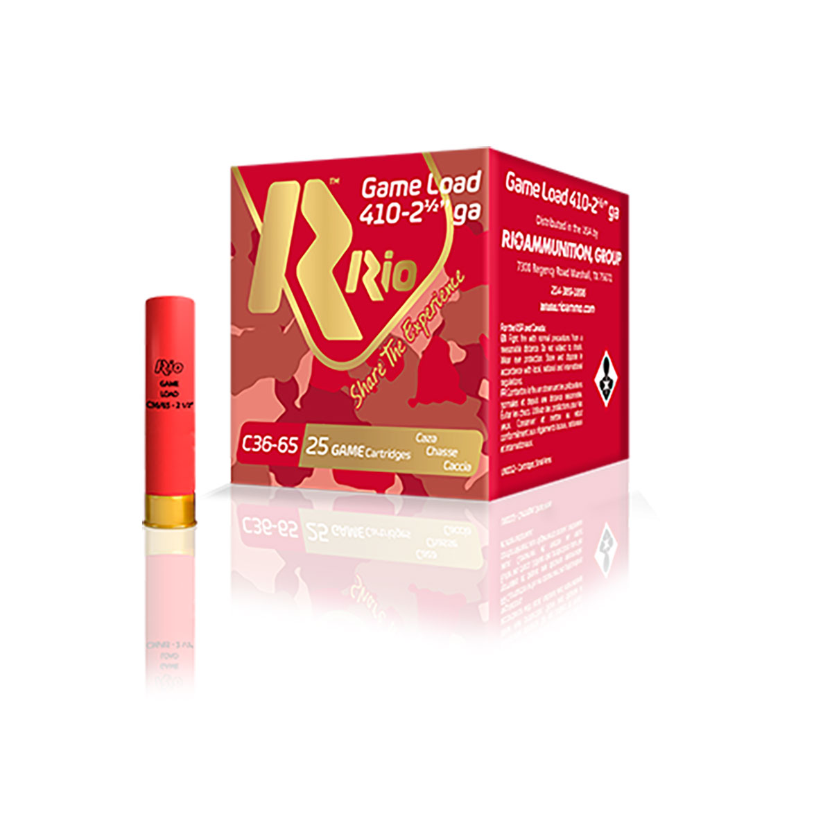 RIO OUTDOORS CORP. Game Load 410 Bore 3" 11/16oz #6 Shot 25/Box