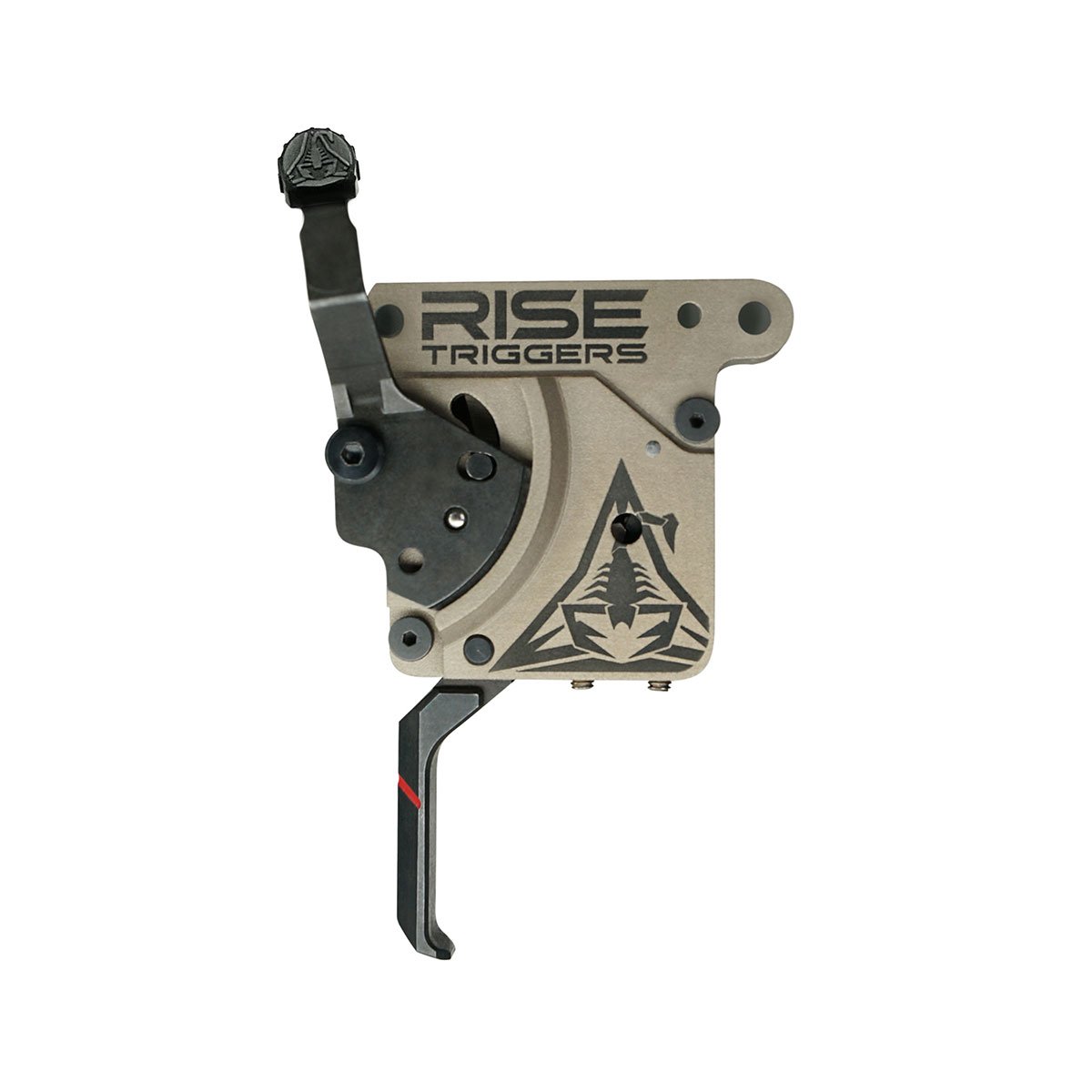 Rise Armament Reliant Pro Trigger - Single-Stage Flat Blade in Black/Flat Dark Earth for Superior Accuracy and Tactical Style - RA-735-F-BC
