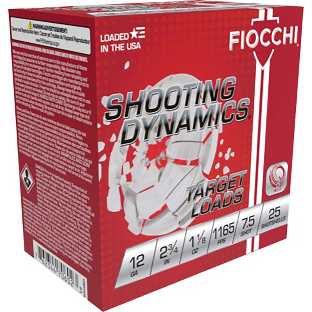 Shooting Dynamics 12Gauge 2-3/4" 1-1/8oz #7.5 Shot 25/Box