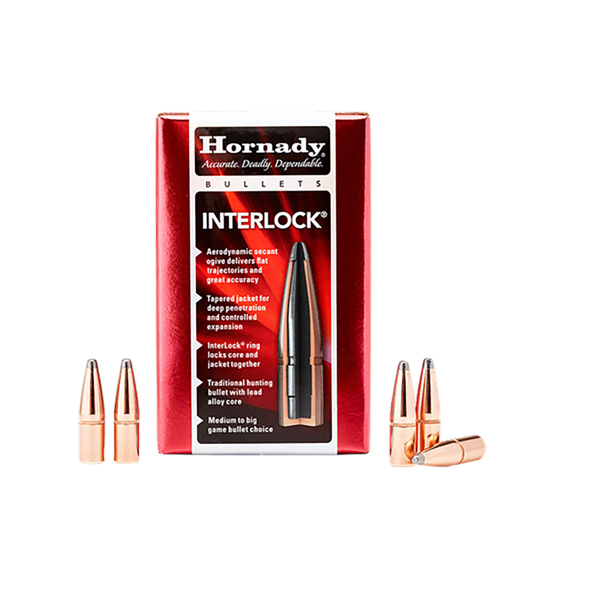 HORNADY - INTERLOCK 30 CALIBER (0.310") RIFLE BULLETS