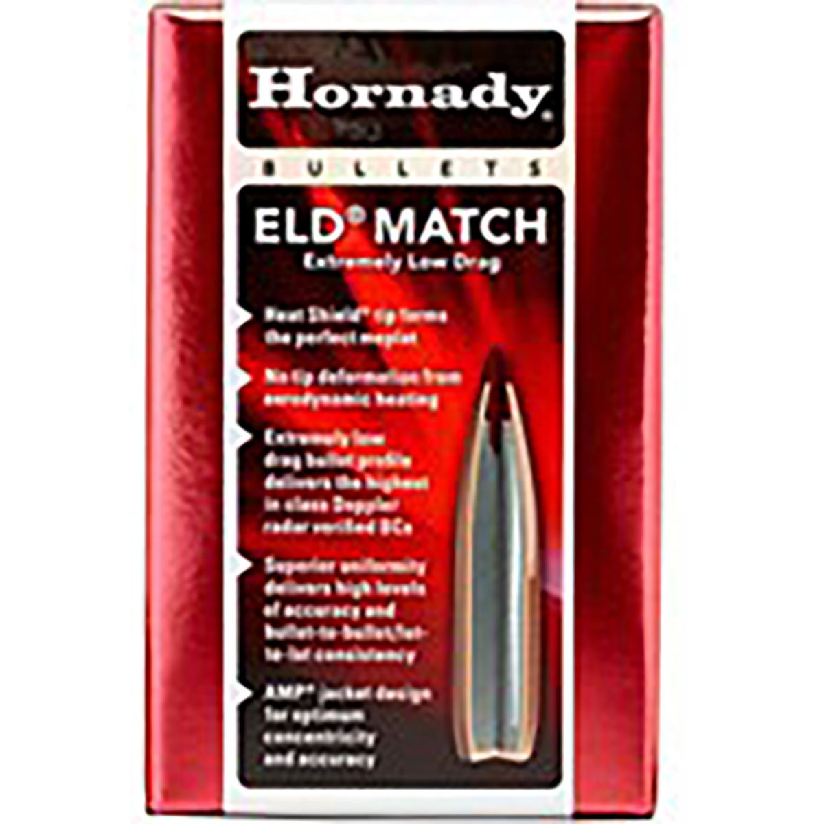 HORNADY ELD Match 6.5mm (0.264") 140gr Polymer Tip Boat Tail 100/Bx