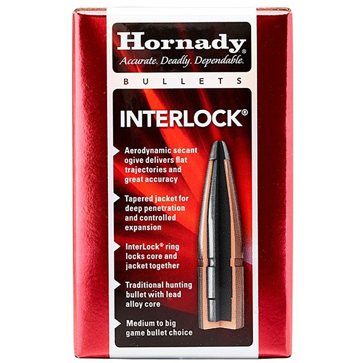 HORNADY - INTERLOCK® 45 CALIBER (0.458") ROUND NOSE BULLETS