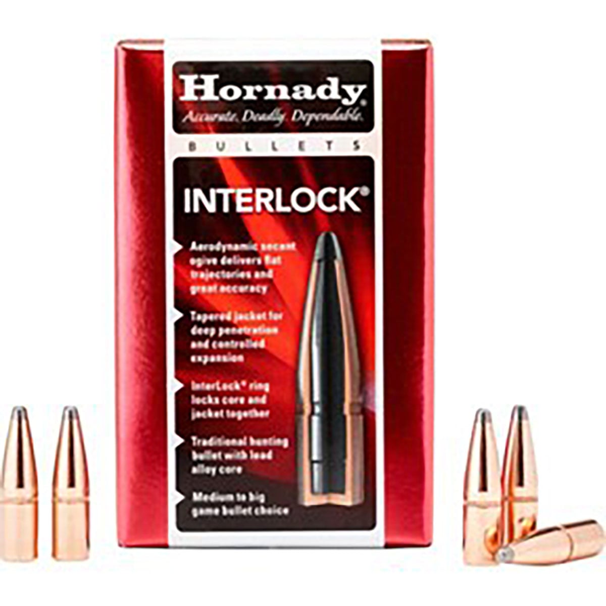 HORNADY - INTERLOCK 35 CALIBER (0.358") SPIRE POINT BULLETS