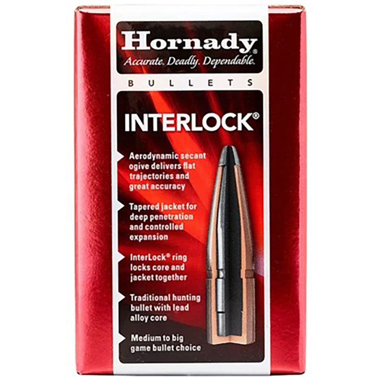 HORNADY - INTERLOCK® 32 CALIBER (0.321") FLAT POINT RIFLE BULLETS