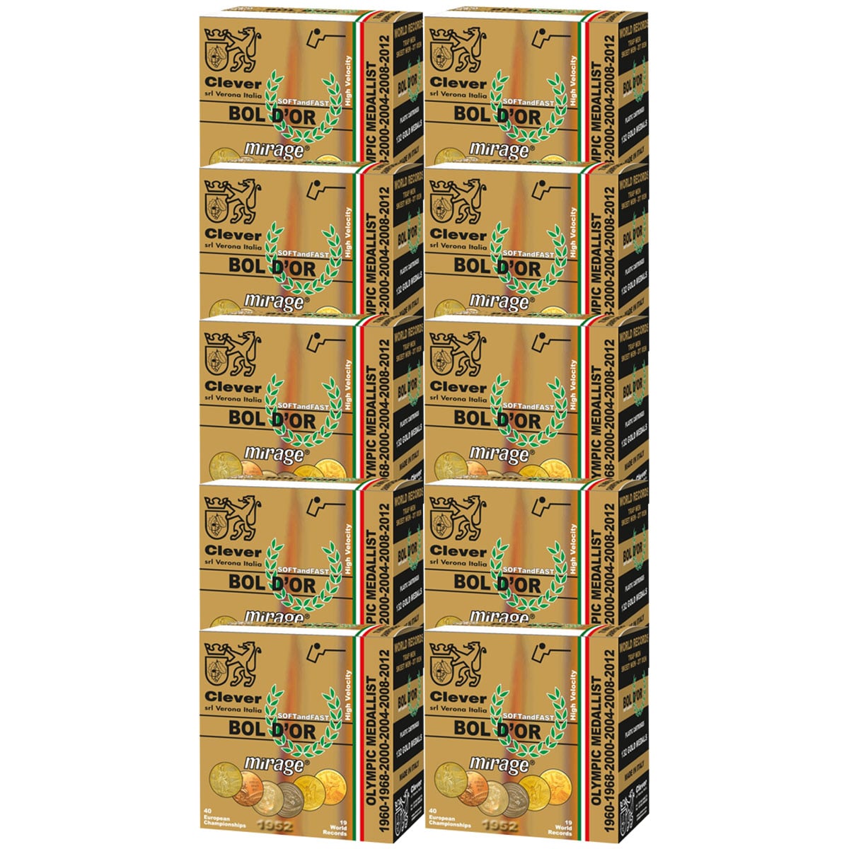 MIRAGE BOL D'OR T4 12 GAUGE 2-3/4" #8 SHOT SHOTGUN AMMO