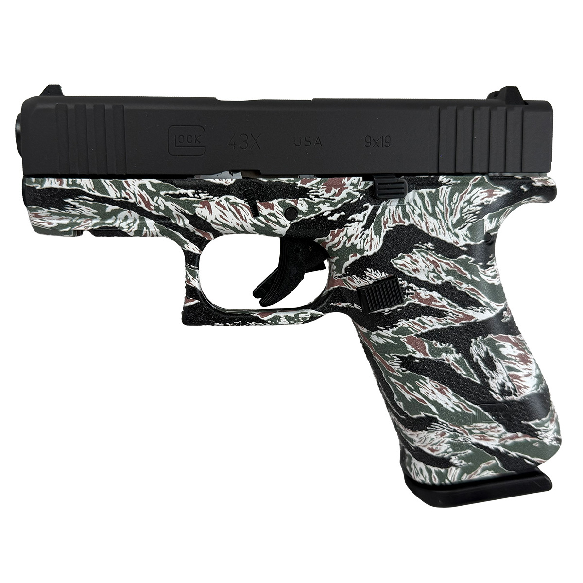 Glock Glock 43X 9mm W/Front Rail Black US - Tiger Camo