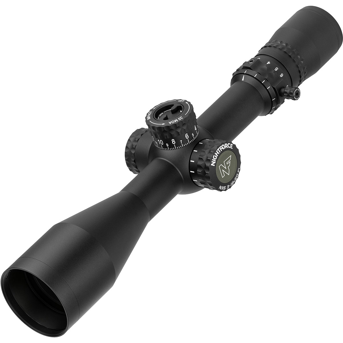 Nightforce NX6 F1 Rifle Scope 30mm Tube 3-18x 50mm Illuminated Mil-XT Reticle Matte Black